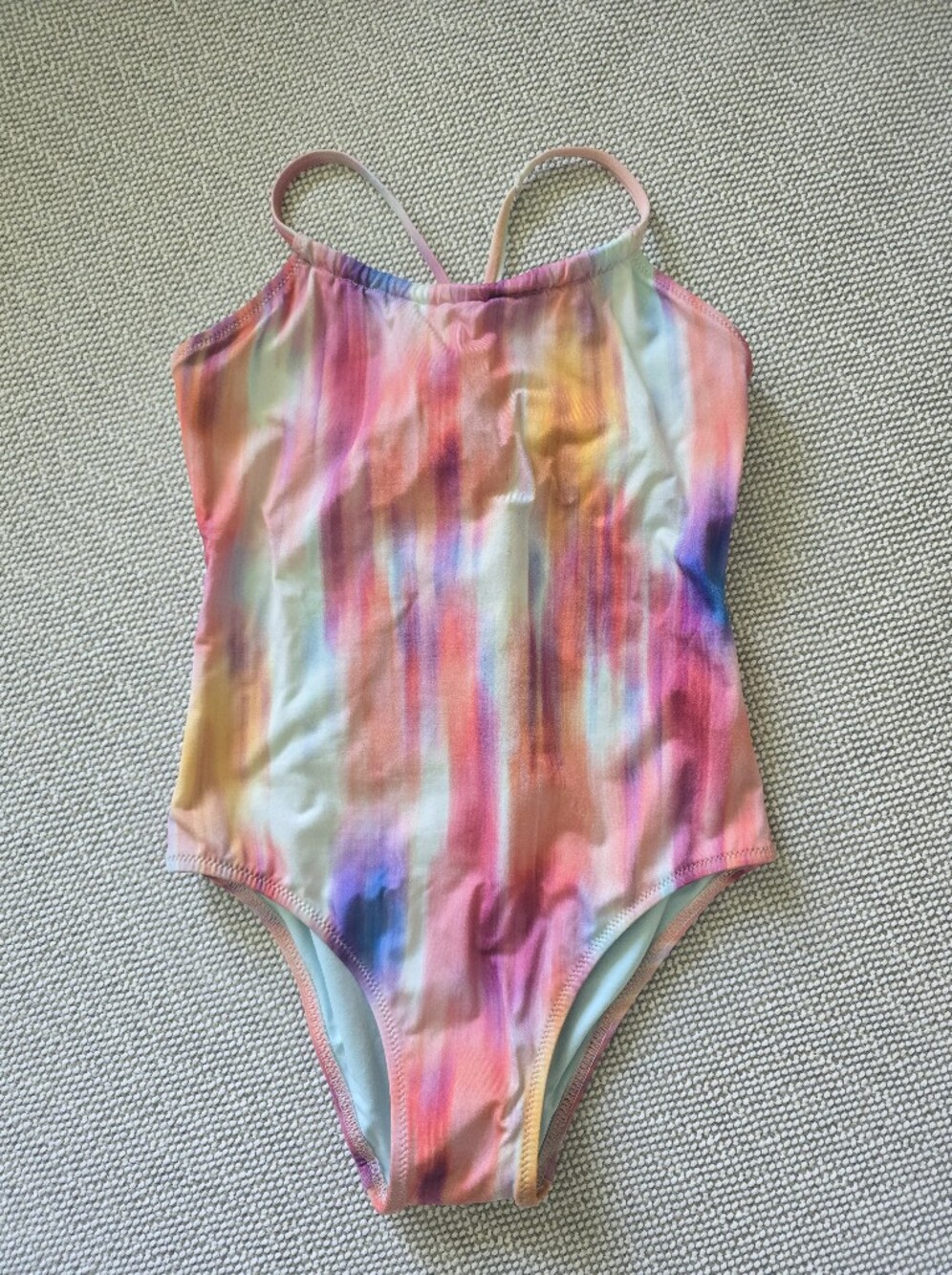 Vileberquin Little Girl's Ikat Flower Print One-Piece Swimsuit Size 6 ( US 5)